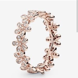 Pandora Rose Gold Daisy Flower Ring size 7